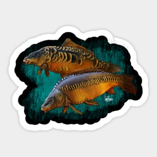 Double carp Sticker